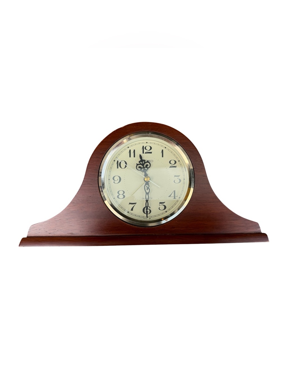 Vintage Seiko Quartz Mantel Clock | Rich Wooden Case | Classic Design- Japan